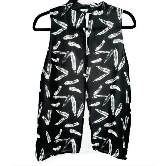 GREYSON THREADS SHEER HALTER BLOUSE - Picture 2 of 4